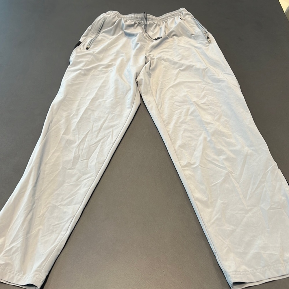 light grey track pants